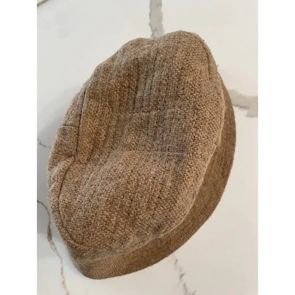 VTG Millars Clifden Connemara Bucket Hat Ireland Made 100% Wool Walking Hat TAN